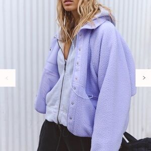 Free People Women's Lavender Hooded Jacket